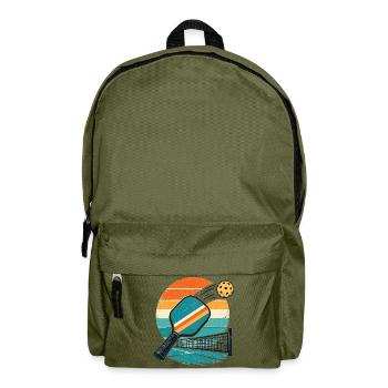 Retro Pingpong Sonnenuntergang - Rucksack - Olivgrün - Vorne