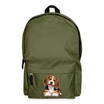 Beagle-Welpe Tierliebhaber - Rucksack - Olivgrün - Vorne