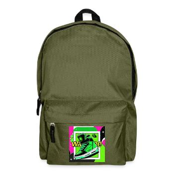 Neon Sneaker Pop Art - Rucksack - Olivgrün - Vorne