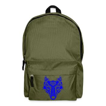 Viking Wolf bleu transparent - Sac à dos - vert olive - Devant