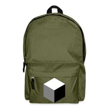Geometric Cube Silhouette - Backpack - olive green - Front