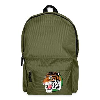 Löwe Tiger Leopard Raubtier - Rucksack - Olivgrün - Vorne