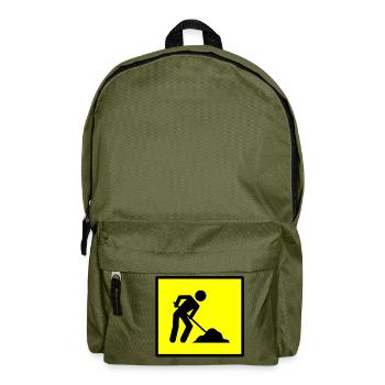 bauen handwerker mechaniker baustelle maurer176 - Rucksack - Olivgrün - Vorne