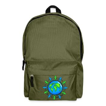 Welt Gemeinschaft - Rucksack - Olivgrün - Vorne