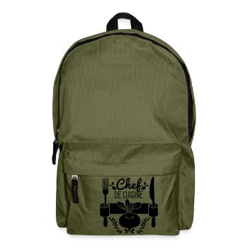 Chef de cuisine - Küchenchef - Koch - Köchin - 1C - Rucksack - Olivgrün - Vorne