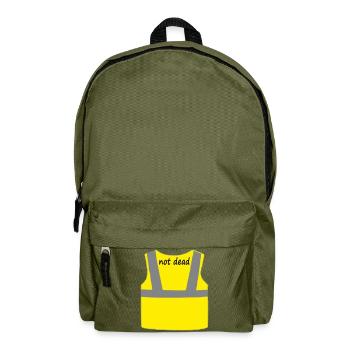 Gelbe Weste - Rucksack - Olivgrün - Vorne