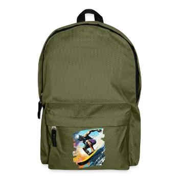 Surfer Surfen Surfbrett Surfing - Rucksack - Olivgrün - Vorne