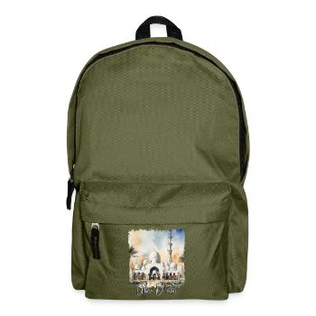 Abu Dhabi Aquarell – ich liebe Abu Dhabi - Rucksack - Olivgrün - Vorne