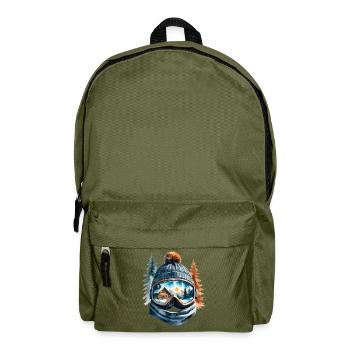 Winterlandschaft Spiegelung Goggles - Rucksack - Olivgrün - Vorne