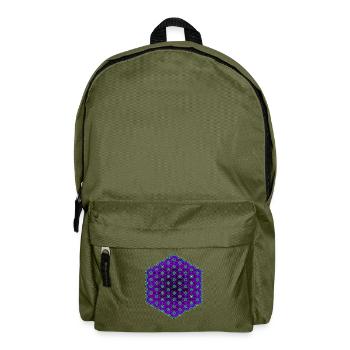 Festival Wear Yoga Rave Kaleidoscope Mandala Pattern - Backpack - olive green - Front
