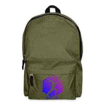 Modern Running Artwork - Backpack - olive green - Front