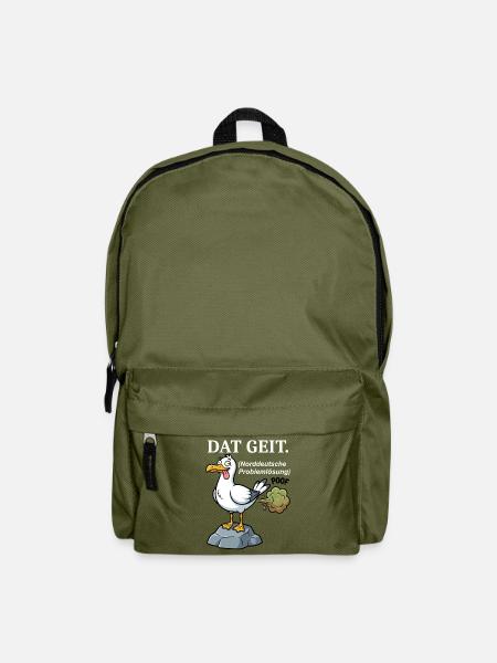 Norddeutscher Humor Spruch Dat Geit - Rucksack - Olivgrün