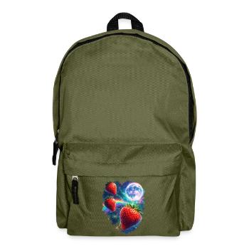 Cosmic strawberries in starlight - Backpack - olive green - Front