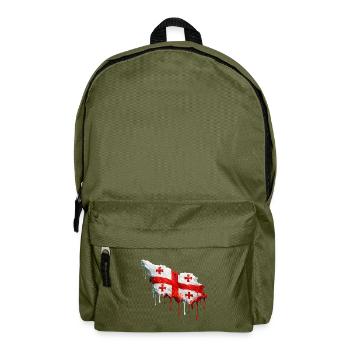 Georgian flag colorful color - Backpack - olive green - Front