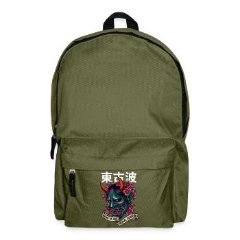 Hannya-Yōkai Dämon Oni - Rucksack - Olivgrün - Vorne