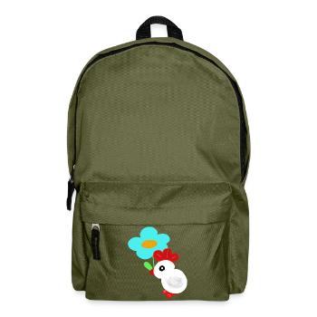 Printemps des Enfants Poulet Fleurs - Sac à dos - vert olive - Devant