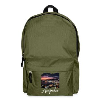 Acapulco Nachtpanorama Küstenstadt - Rucksack - Olivgrün - Vorne