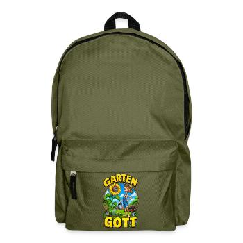 Garten Gott – Funny Gardener Gardening - Rucksack - Olivgrün - Vorne