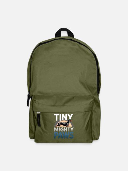  Tiny Mighty Paws Dackel Silhouette - Rucksack - Olivgrün