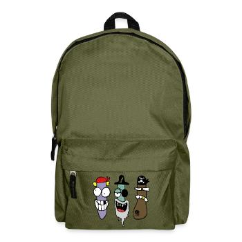 Piraten by Daniel Rausch - Rucksack - Olivgrün - Vorne