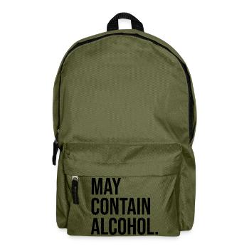May contain Alcohol - Rucksack - Olivgrün - Vorne