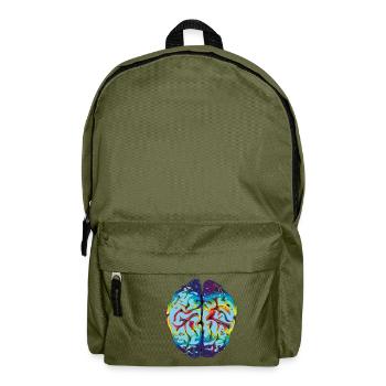 LSD Gehirn - Rucksack - Olivgrün - Vorne