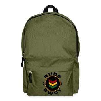 Rude Bwoy black distressed - Rucksack - Olivgrün - Vorne