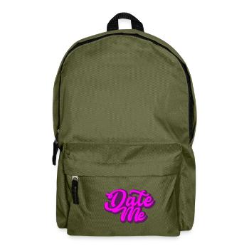Date Me | Geschenk - Rucksack - Olivgrün - Vorne