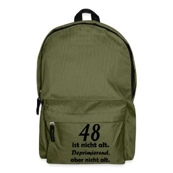 48 ist nicht alt - Rucksack - Olivgrün - Vorne