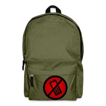 Handy Verboten :) - Rucksack - Olivgrün - Vorne