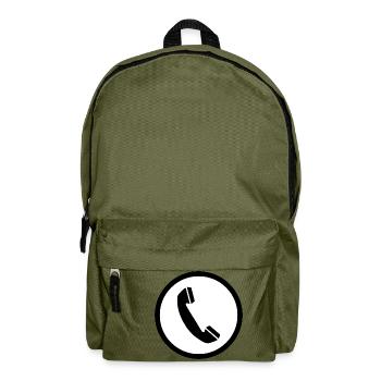 telephone mobiltelefon handy funktelefon retro21 - Rucksack - Olivgrün - Vorne