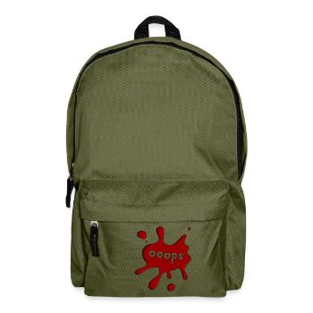 Fleck ooops dunkelrot - Rucksack - Olivgrün - Vorne