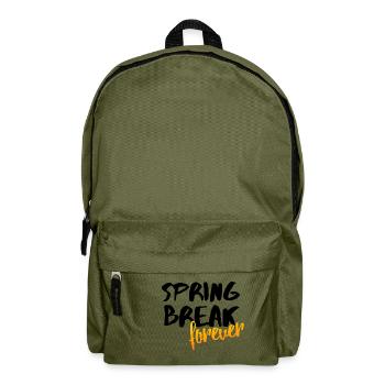 Spring Break Forever Frühling Party Geschenk Idee - Rucksack - Olivgrün - Vorne