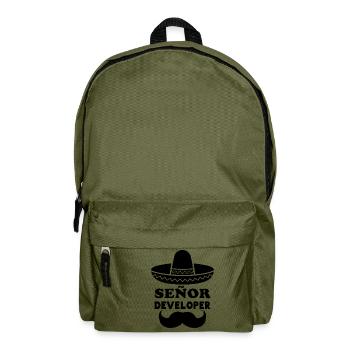 Señor Developer für Programmier & Senior Developer - Rucksack - Olivgrün - Vorne