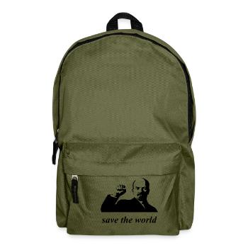 Lenin, save the world - Rucksack - Olivgrün - Vorne