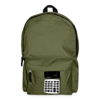 Taschenrechner Nostalgie - Rucksack - Olivgrün - Vorne