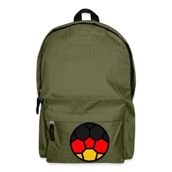 Fußball WM Flagge Deutschland Weltmeisterschaft - Rucksack - Olivgrün - Vorne