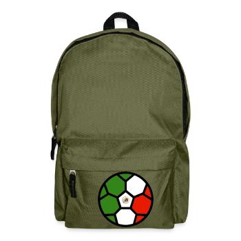 Fußball WM Flagge Mexiko Weltmeisterschaft - Rucksack - Olivgrün - Vorne