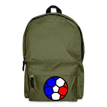 Fußball WM Flagge Frankeich Weltmeisterschaft - Rucksack - Olivgrün - Vorne