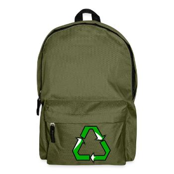 Recycling - Rucksack - Olivgrün - Vorne