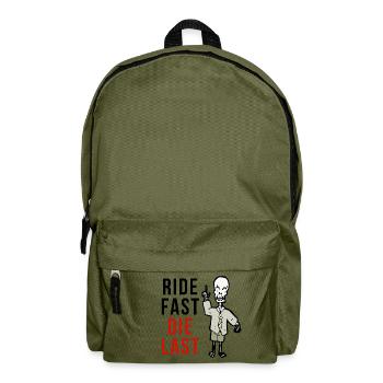 Ride Fast Die Last - Rucksack - Olivgrün - Vorne