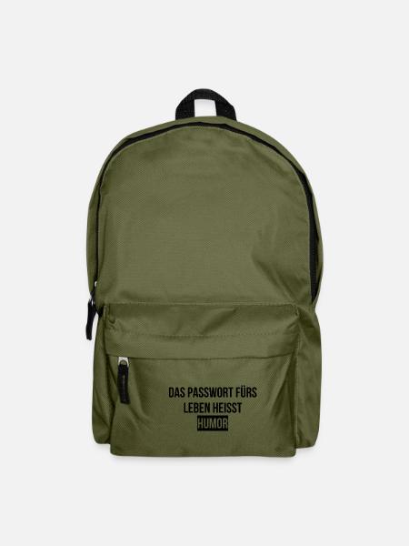 Sprüche humor Leben - Rucksack - Olivgrün