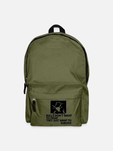 Tierschützer Stierkampf - Rucksack - Olivgrün