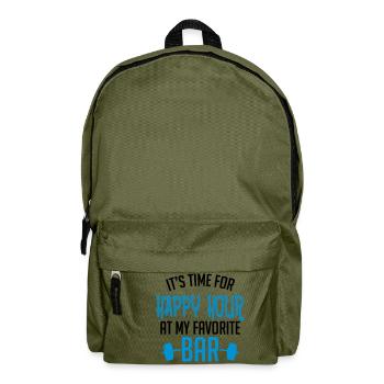 it's time for happy hour at my favorite bar B 2c - Rucksack - Olivgrün - Vorne