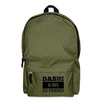 das ist kaum in Torte zu fassen - Rucksack - Olivgrün - Vorne