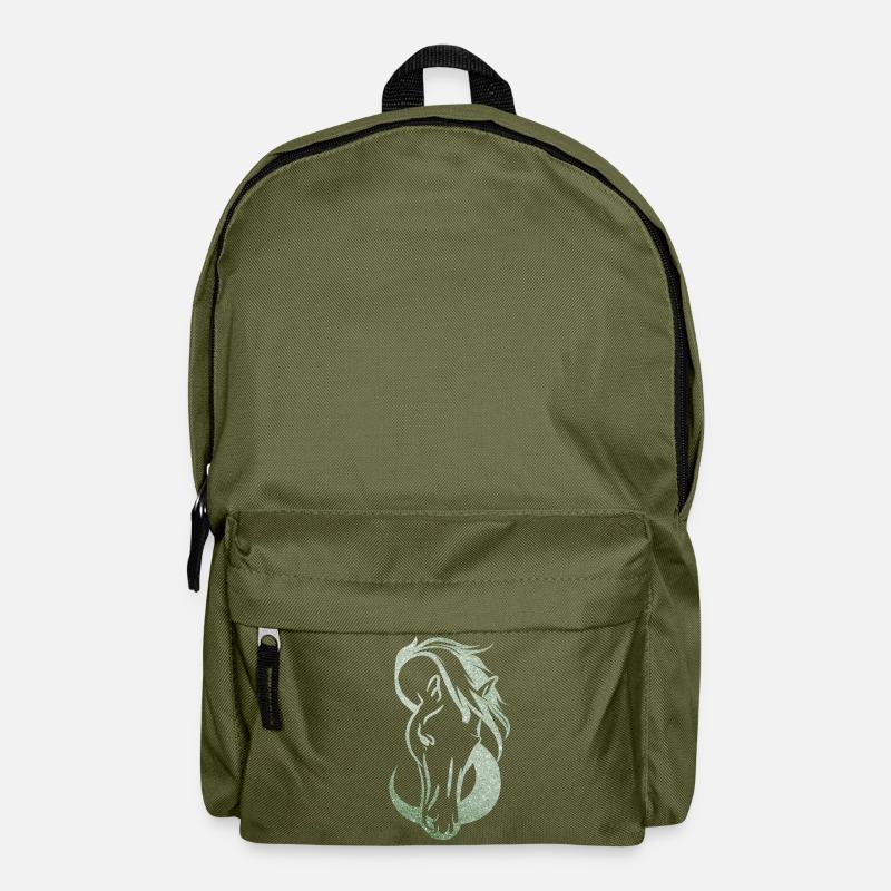 silhouette Cheval amour infini  - Sac à dos - vert olive