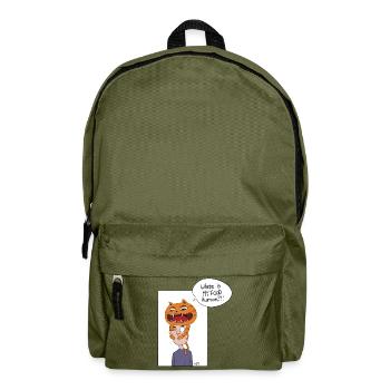 Mensch, wo ist mein Essen? - Rucksack - Olivgrün - Vorne
