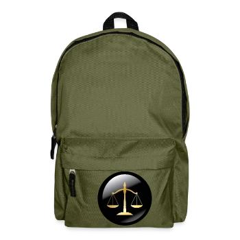 rechtsanwalt anwalt lawyer judge richter law justi - Rucksack - Olivgrün - Vorne