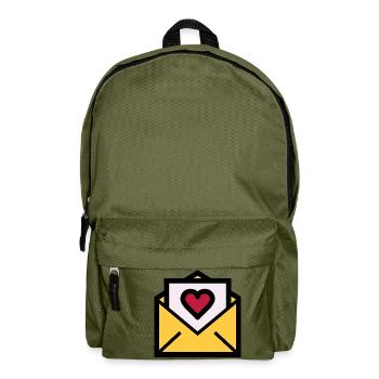 Liebesbrief zum Valentinstag - Rucksack - Olivgrün - Vorne
