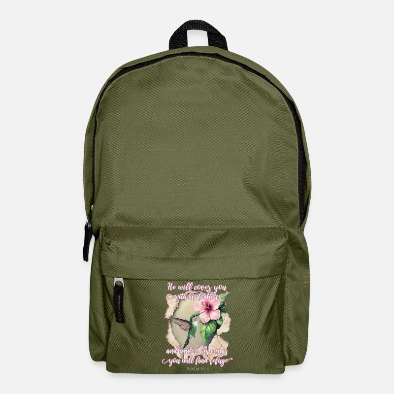 Bibelvers Christlich Kolibri - Rucksack - Olivgrün